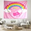 Peppa-Pig Print Tapestry, Backdrop, Easy Setup, Ideal for Bedroom, Office & Living Room, with Aesthetic Wall Hanging Decor.