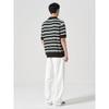 8seconds Multi-Stripe Collared Short-Sleeve Knit Brown