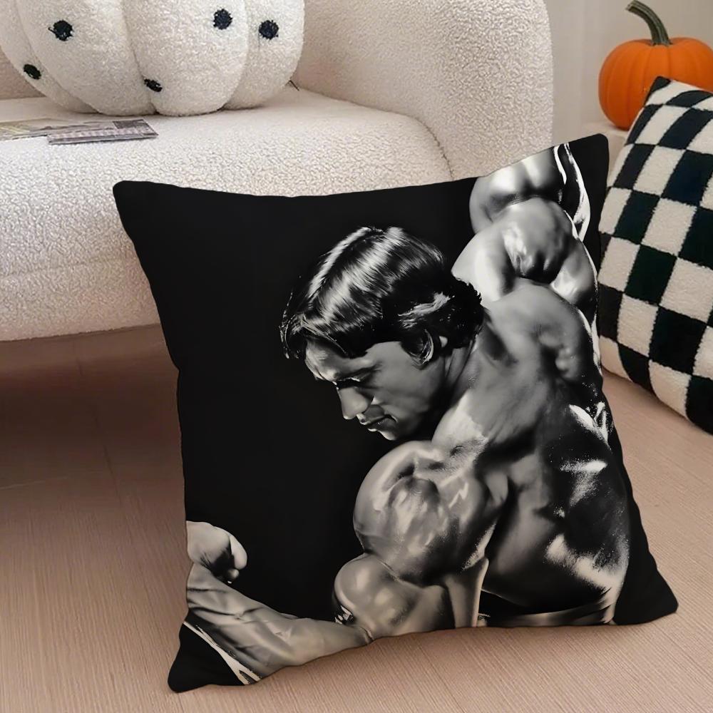 Inspirational AArnold Schwarzenegger Cushion Cover Throw Pillow Cover Hidden Button Durable Polyester Chair Cushion