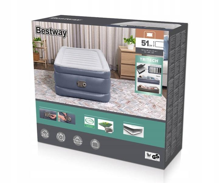 Materac Dmuchany Jednoosobowy Łóżko Z Pompką 191X97X51 Cm Bestway
