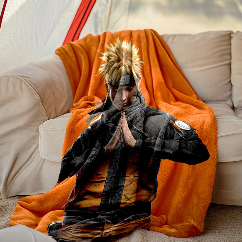 Naruto Pattern Blanket, Cozy Blanket for All-Season Comfort On Sofas, Beds, Office, Car, Camping and Travel