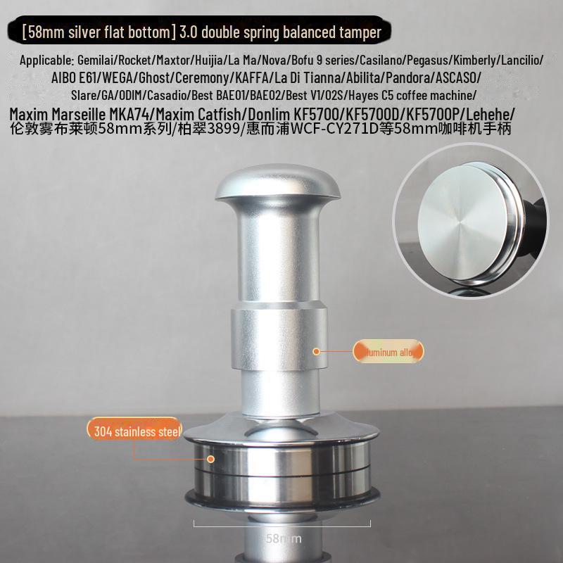 3.0 Double Spring Espresso Tamper with Free Adjustment, Constant Force, Balance - 51/53/58mm