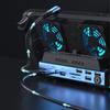 USB HUB Docking Station RJ45 Card Reader Multiport Adapter for Console with Hard Disk Cartridge Cooling Fan