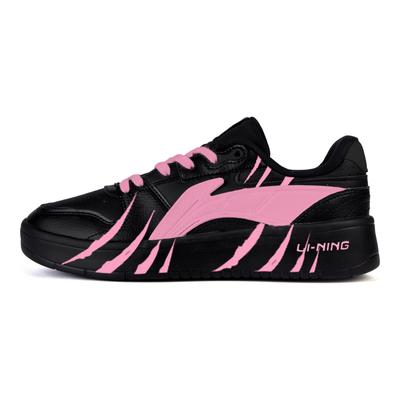 Li Ning Antislip Demping Slijtvast Lage top Skateboard Schoenen Heren Zwart Roze AGCU515-5(Team746-)