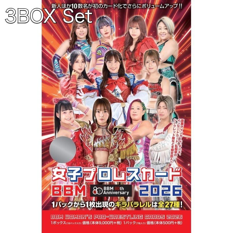 3 Box BBM 2026 Womens Pro Wrestling Cards Factory Sealed Japan