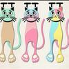 3PCS Cute Colorful Cat Acrylic Bookmarks Set Funny 2D Flat Cartoon Kitten Page Markers Book Lovers Gift for Students Teachers Reading