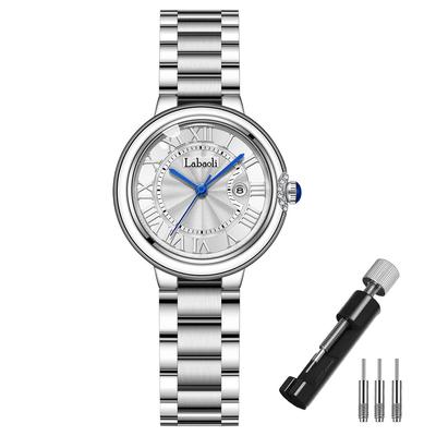 Silver Stainless Brand Gift for Cute Watch for Women Women's Wristwatch, Stylish, Business, Steel, Waterproof, Name, Luxury, Her, Simple,