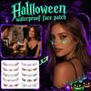 Halloween im Dunkeln Gesichtskleber - Temporäre Tattoos mit Sommersprossen Make-up Aufklebern - 10 Blatt Set