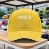Adjustable EngineerThemed Baseball Cap with PVC Coating  Lightweight Outdoor Golf HipHop Streetwear Cap