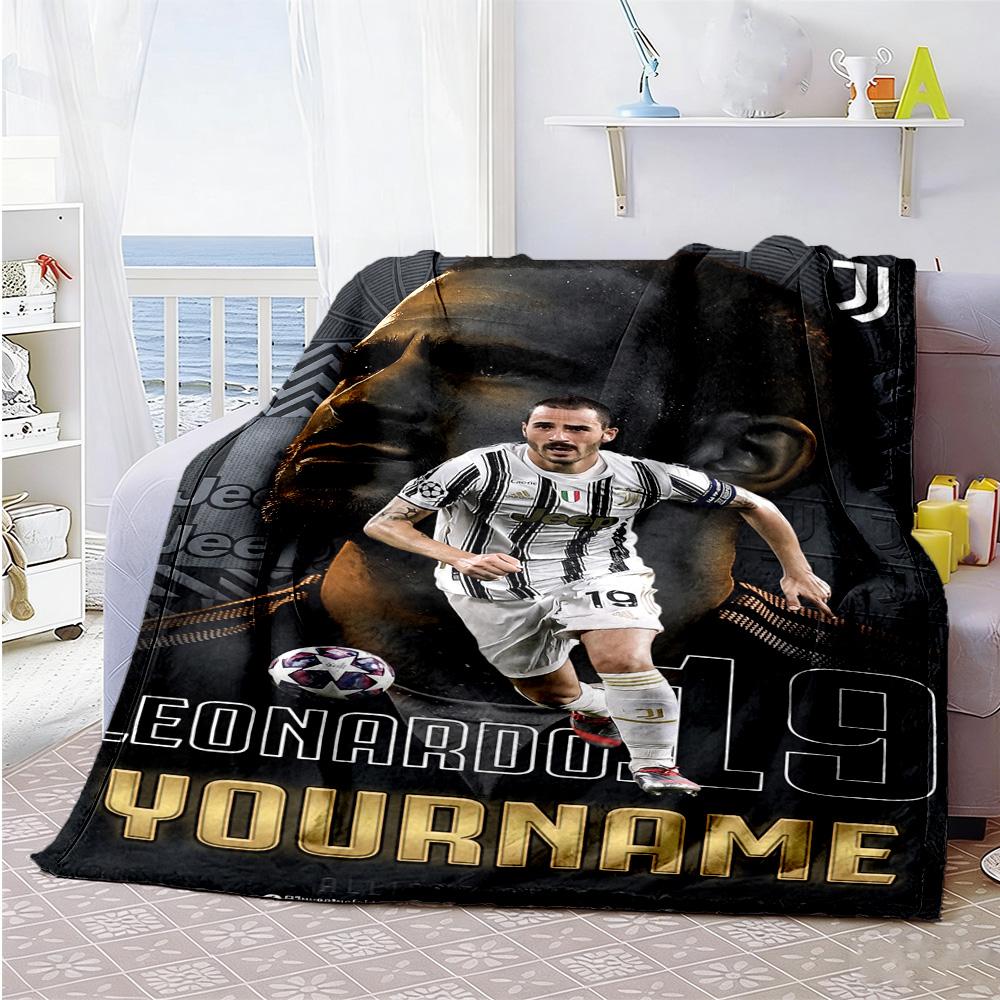 Juventus Personalized Name Blanket Throw Customizable Blanket Soft & Cozy Great for Living Room Office Chair Sofa Picnics for All Occasions