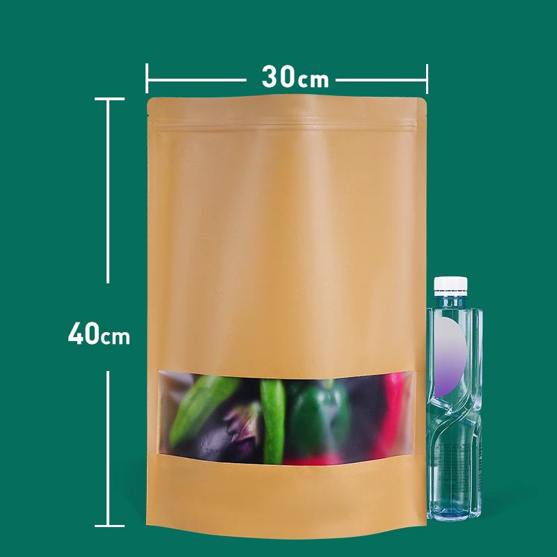 Self-Standing Kraft Ziplock Bag for Tea and Nuts Packaging