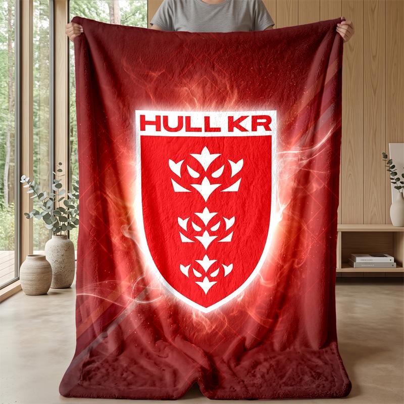 Coperta in Pile Flannel Hull KR Coperta Calda e Accogliente per Divano Letto Viaggio Uso in Tutte le Stagioni