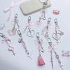 Cute Heart Butterfly Bowknot Charm Pendant Phone Straps Pocket Keychain Strap