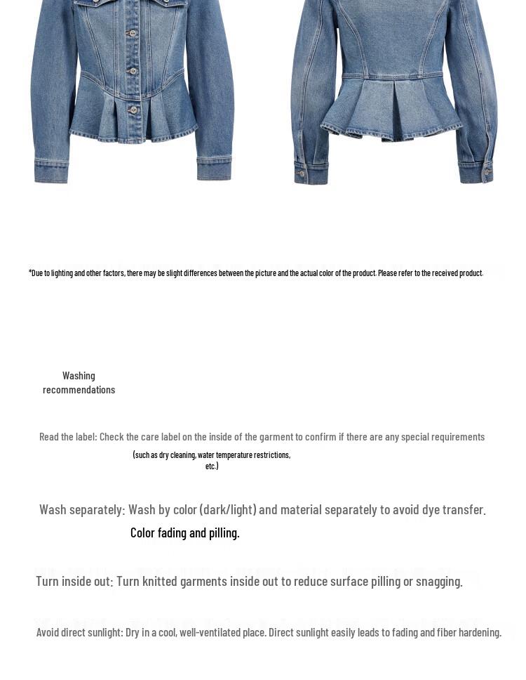 Veromoda Women's Ruffled Denim Short Jacket