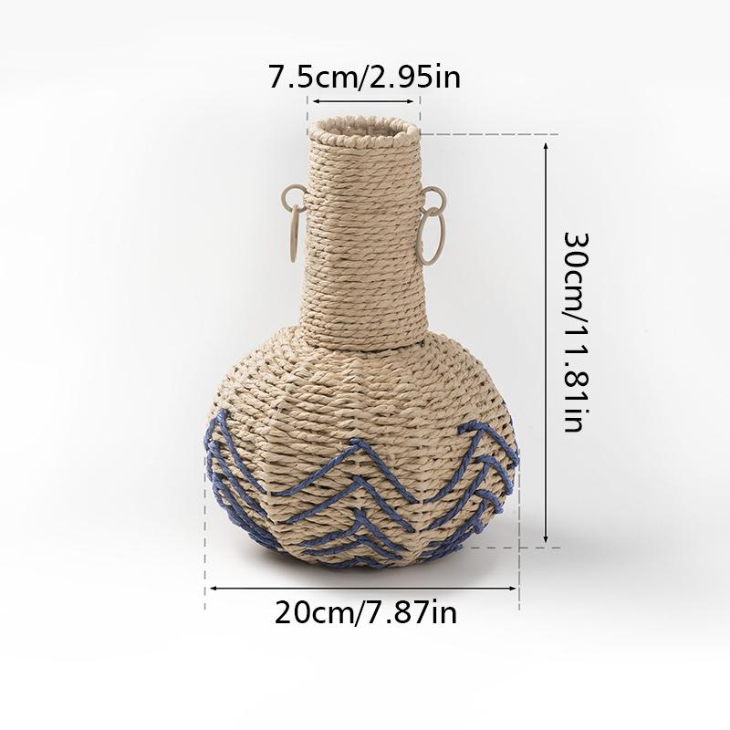 

1шт Садівництво Вінтажне Плетіння Мотузкою Домашня Декорація Аранжування Квітів Композиція із Сухоцвітів 16x25/20x30см 16x25cm