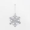 Shesay Embossed Tin Snowflake Nordic Christmas Tree Snowflake Display Large Silver Ornament, Ornament, (7.4cm Tall),