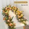 Weihnachtsszene Rattan Treppen- und Türhängekranz Ornament für Kamin, Einkaufszentrum, Hotel
