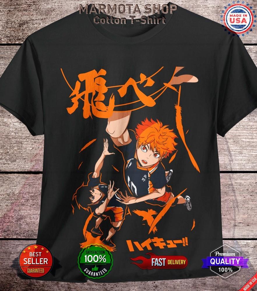

Hinata Shoyo Haikyuu Tobio Kageyama Shirt Anime Japanese Tee T-Shirt Volleyball 3XL