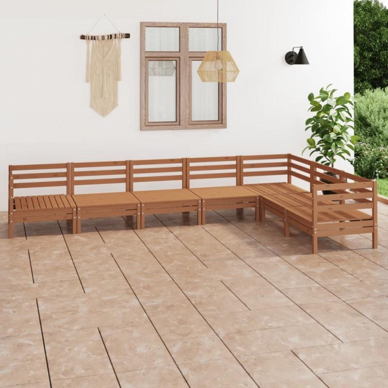 Day and Night - Day and Night Garden Furniture Set 7 Pieces Solid Pine Wood Honey Brown