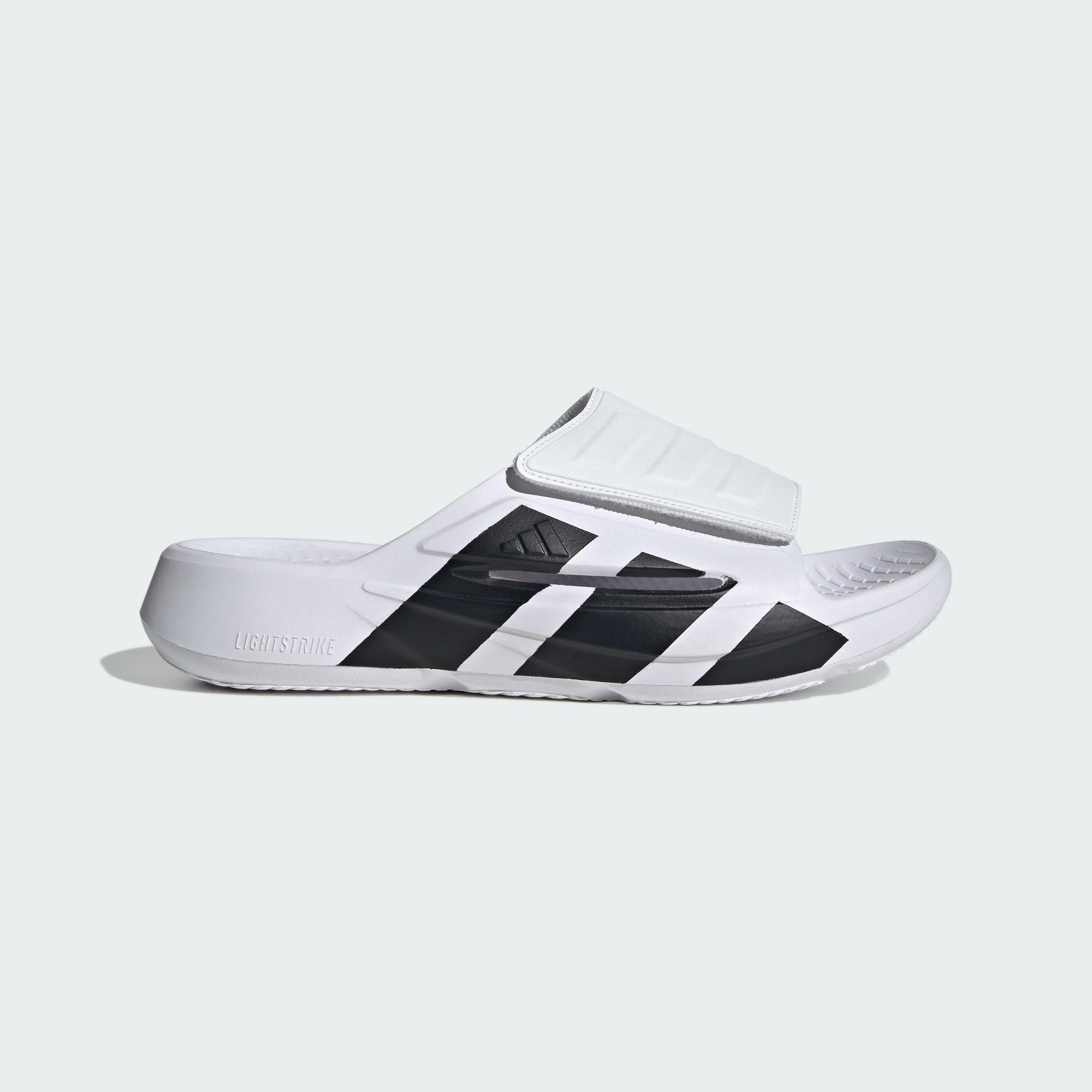 Adidas LIGHTBLAZE Abrasion Resistant Slide Slippers Unisex White Black 38