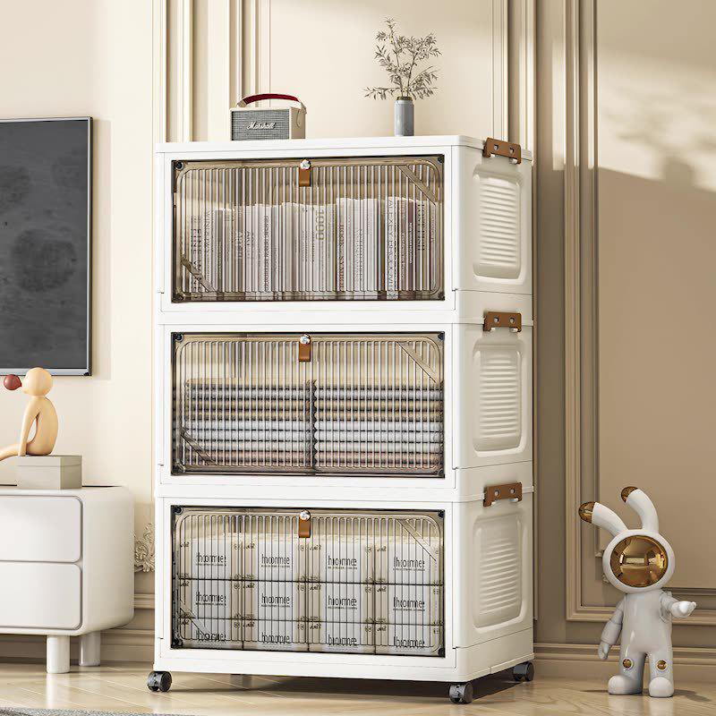 Transparent Pull-out Shoe Rack and Folding Storage Box