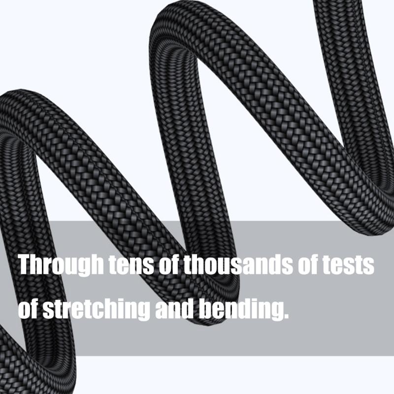 Durability Braided USB to USB C Cable for Phone 15/16 6A 66W Charging Cord Data Transmission with Right Angle Design