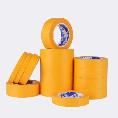 Orange General Purpose Masking Tapes Strong Masking Tape Car Painting No-trace Adhesive Tape Walls Paint Protection Crepe PaperPinstriping Tape 3