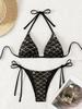 Sexy Shiny Split Bikini Swimsuit for Europe and America Markets