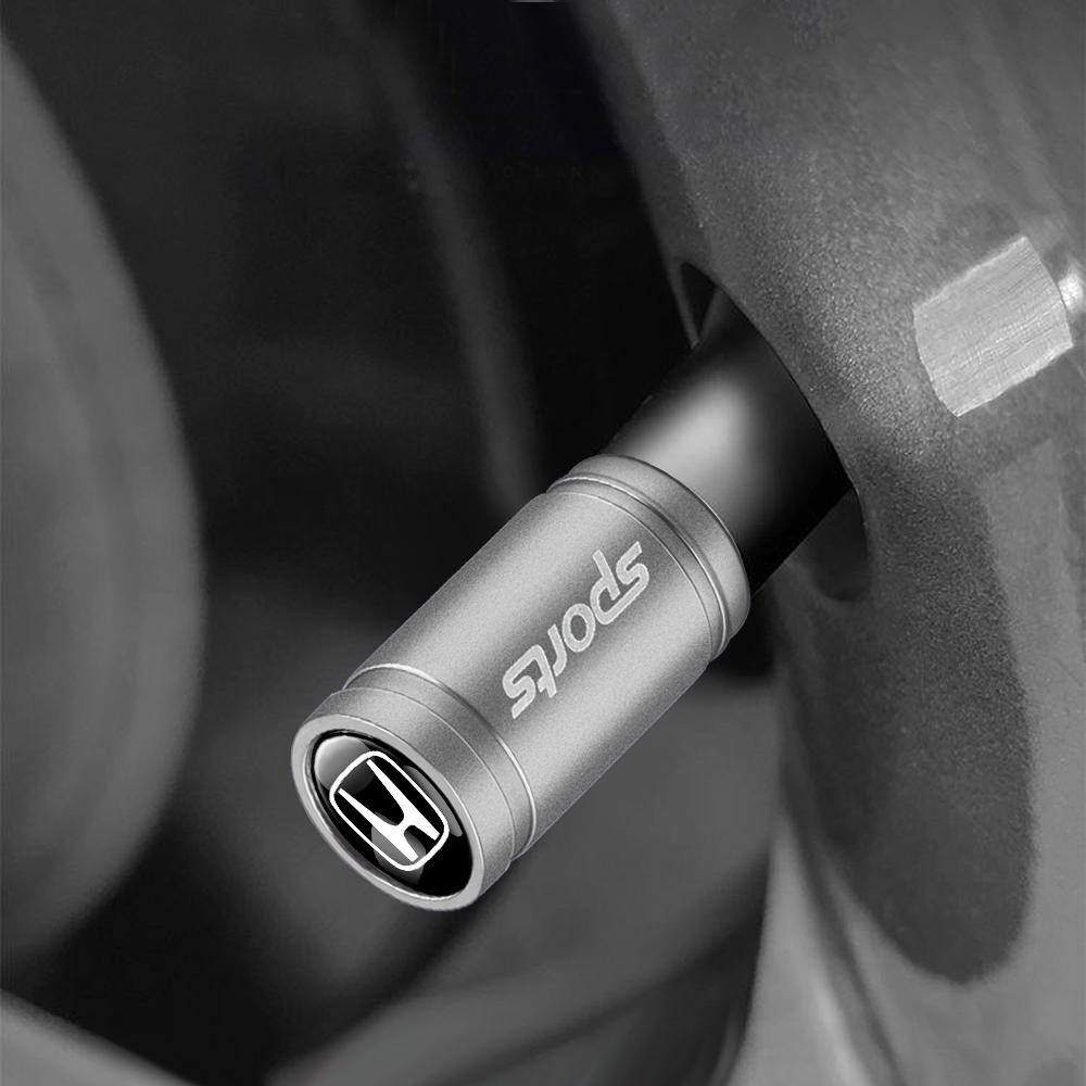 VZH5 4pcs Car Wheel Tire Valves Tyre Air Caps Case Car Sticker For Honda Civic Odyssey HR-V City Accord Jazz Car Accessories