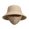 New With Mask Agricultural Work Hat Wide Brim Protect Neck Anti-uv Fisherman Hat Dust Mask Hat Tea Picking Cap Unisex