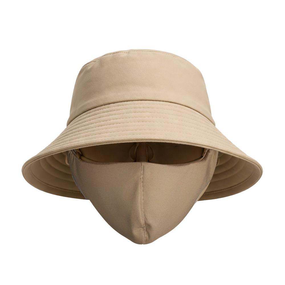 New With Mask Agricultural Work Hat Wide Brim Protect Neck Anti-uv Fisherman Hat Dust Mask Hat Tea Picking Cap Unisex