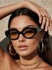 Unisex Thick-Rimmed Oval Fashion Glasses Versatile Personality Stylish Suitable for Daily Use And Driving