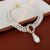 Bracelet rond fleuri européen et américain serti de diamants, boucles d'oreilles, collier, collier et ensemble de bijoux rétro pour femmes.