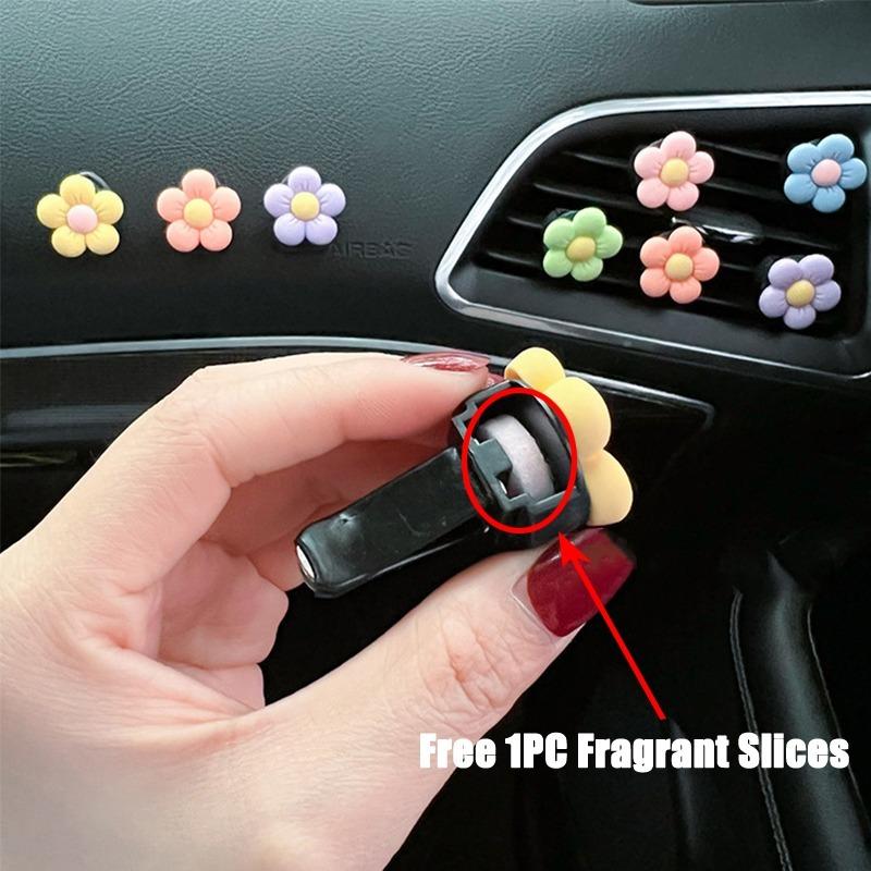 Flower Perfume Clip Car Air Outlet Decor Interior Air Freshener Air Vent Colorful Flora Aromatherapy Decoration Accessories
