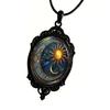 Trendy Pendant Necklace Showcasing Moon and Sun Pattern Exquisite Chain Necklace Present for Fashion Enthusiasts