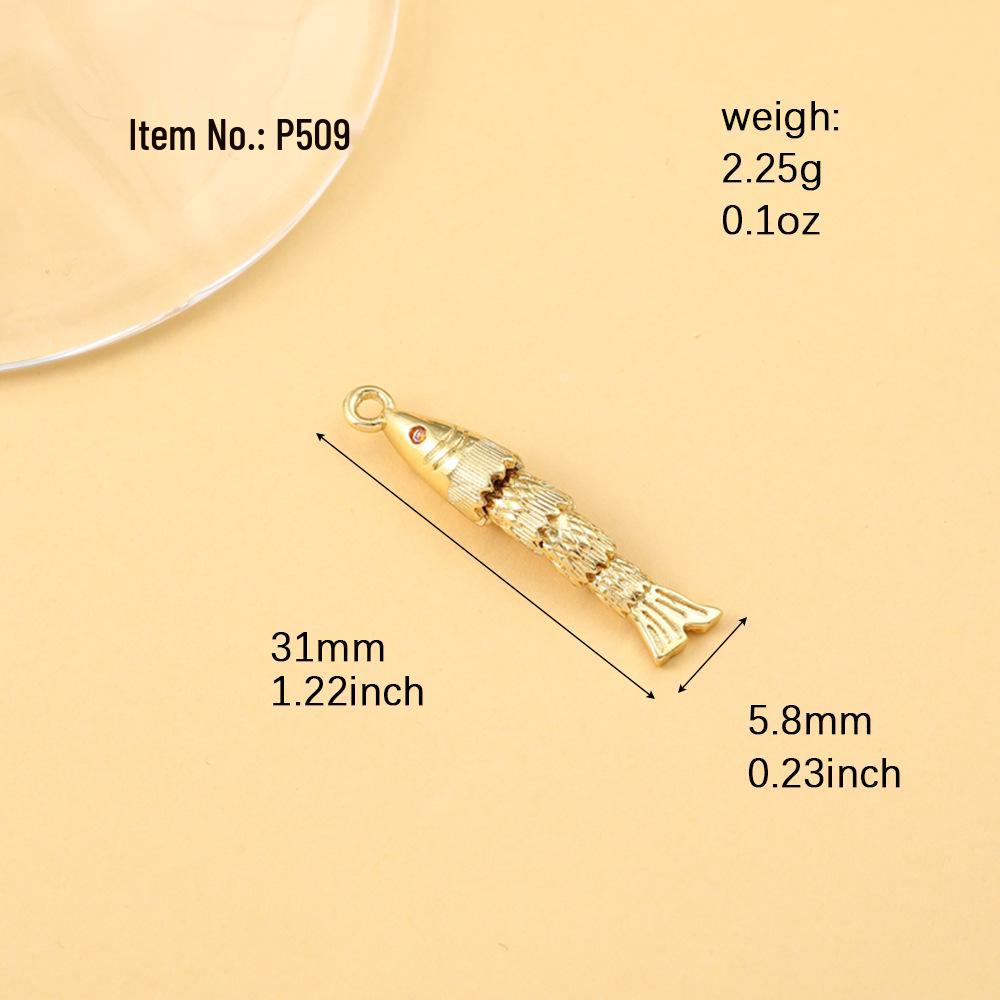 Eleganter vergoldeter Koi-Fisch Anhänger mit Strasssteinen