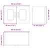 Dishwasher Front Panel Kalmar 2 pcs White 60 x 31 x 40 cm