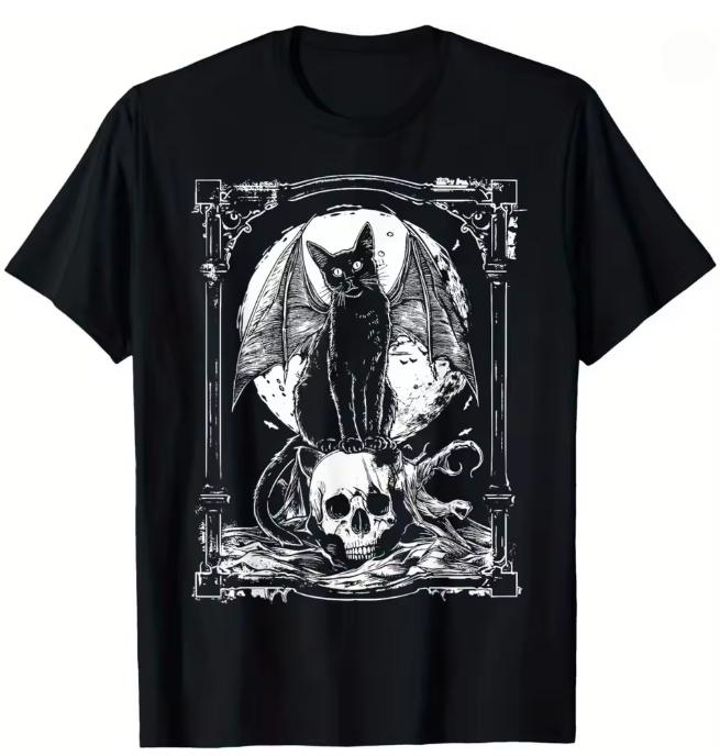 Summer Pure Cotton Printed T-shirt, Suitable for Both Men and Women, Fashionable and Versatile, Breathable Pure Cotton T-shirt