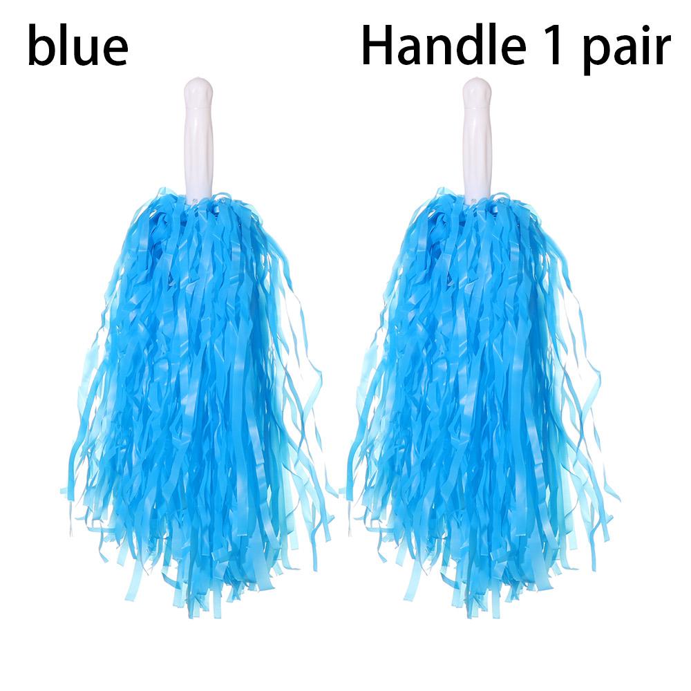 1pair 2 styles Fancy Double hole handle Cheerleader pompoms Cheerleading Cheering Ball Club Sport Supplies Dance Party Decorator