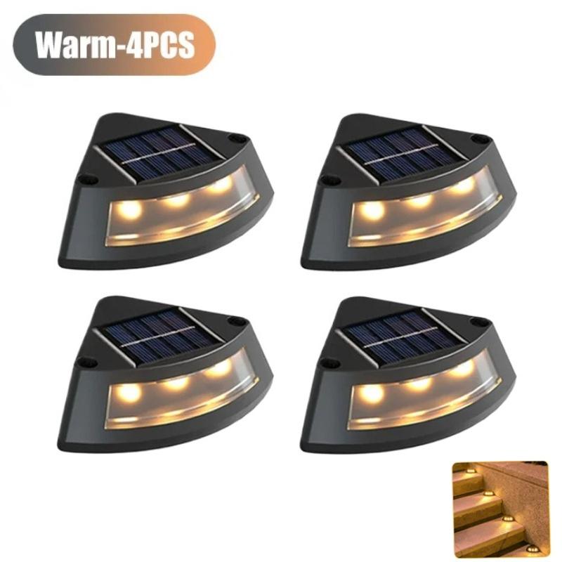 4/1Pcs NEW Solar Step Lamp Outdoor Home Garden Staircase Patio Lights Steps Walkway Light Lamps Outdoor LED Decorative Solar Step Lamp