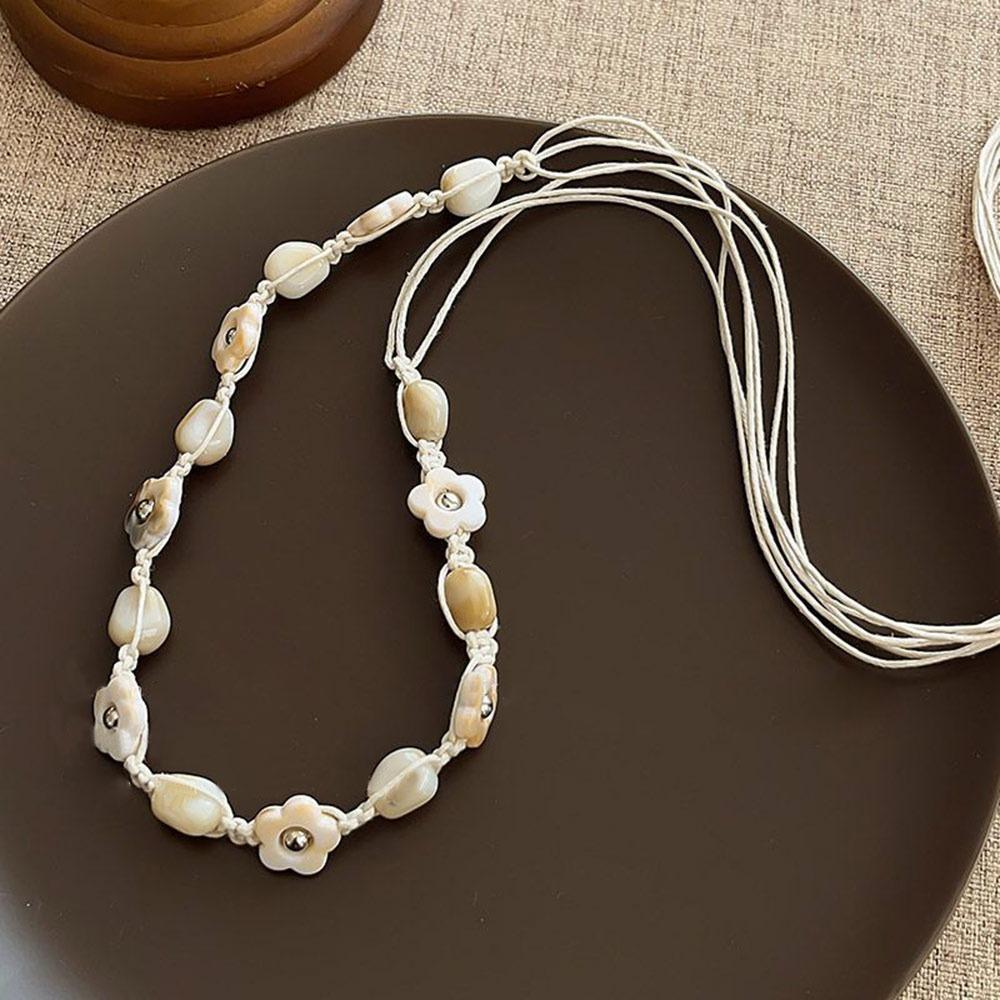 

New Bohemian Braided Belts Retro Shell Beads Headband Small Flower Ethnic Style Waist Chain Headband Accessories