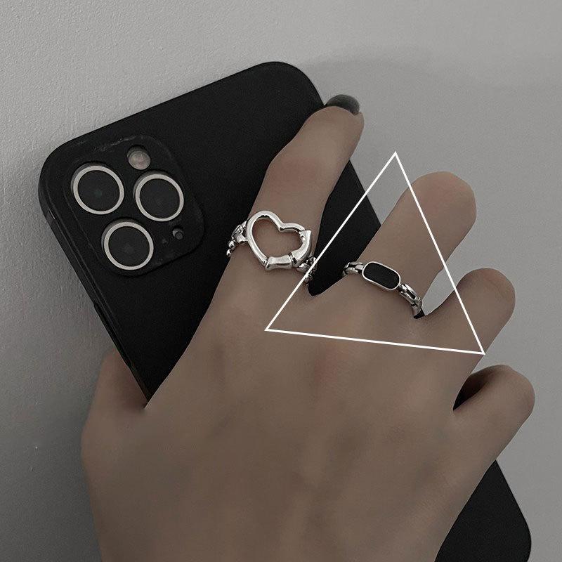 Geometric Adjustable Ring For Women With Elegant Texture Perfect For Trendy Accessories