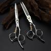 6.0 Inch LYEX-21 Dovetail, Hair Scissors, Hair Scissors, Flat Scissors, Bangs Scissors, Thin Scissors, Small Golden Tiger.