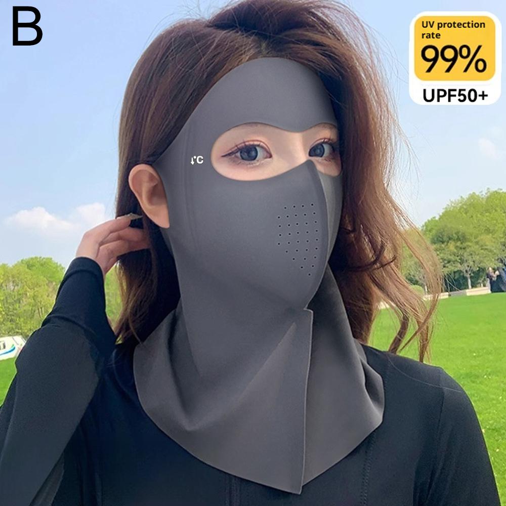 Güneş Kremi Maske Anti-UV İz Bırakmayan Yaz Maskesi Nefes Alabilen Buz Hissedilen Güneşlik Yüz Koruma Erkek Kadın Bisiklet Spor Maskesi