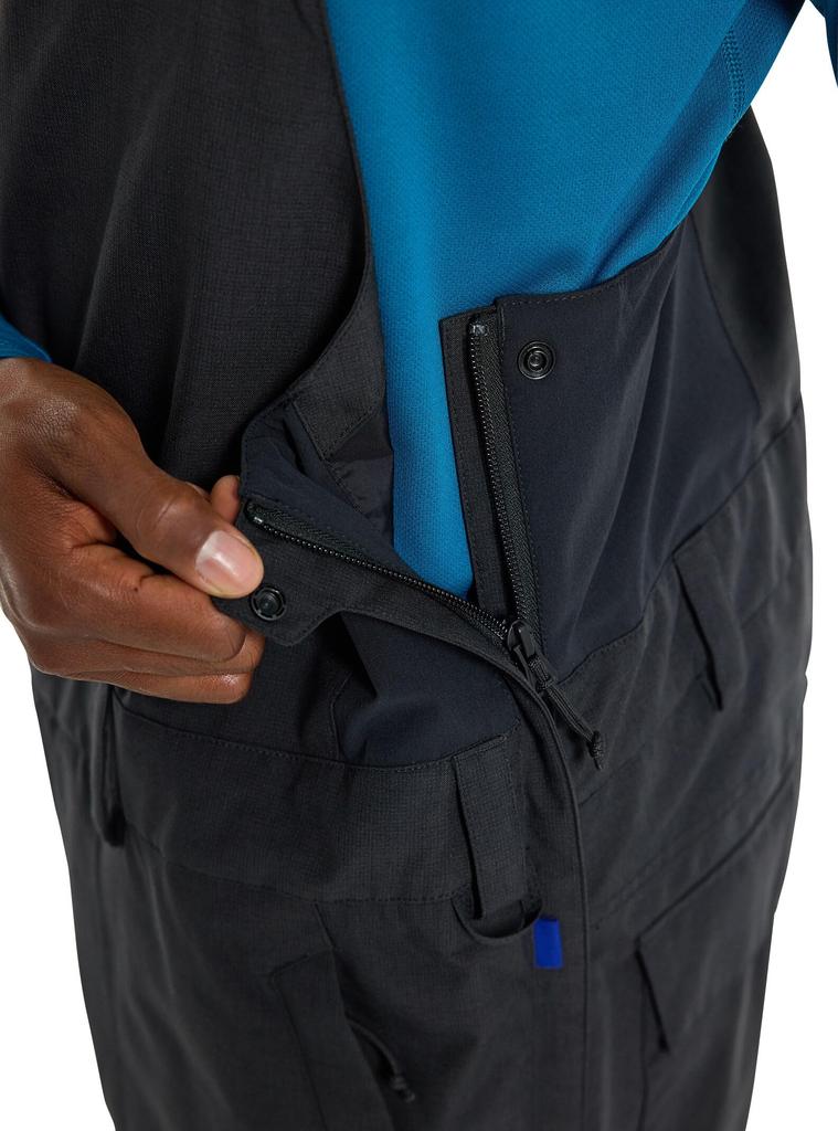 Burton Snow Dial Bib True Size S Men's Pants, 2023-2024 Model, Black,