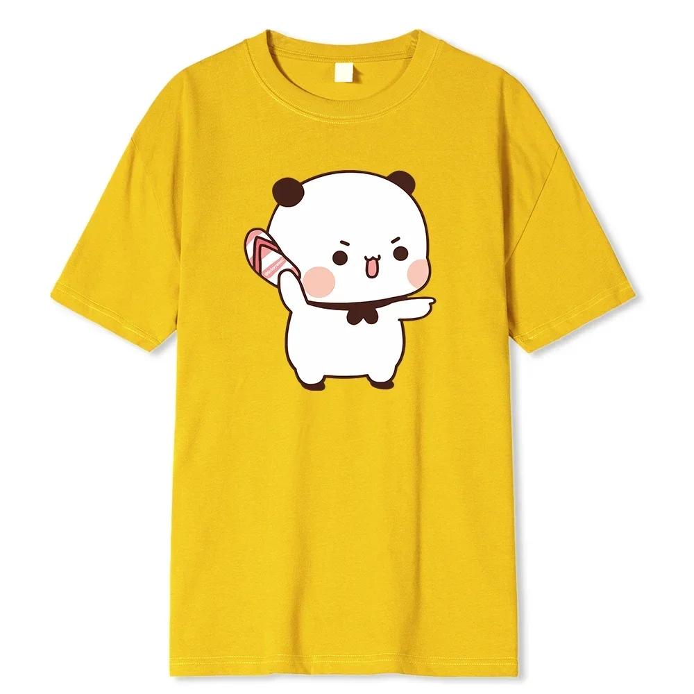 Lovely Bubu hází žabky na Dudu, protože škádlí Bubu tričko Medvědí tričko Kawaii Mužské oblečení Pánské topy Grafická košile