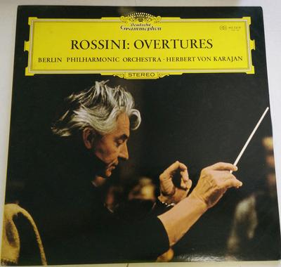 Disco LP HERBERT VON KARAJAN BERLINER PHILH Aberturas de Rossini MG2319 DEUTSCHE GRAMM Japão Obi Clássico