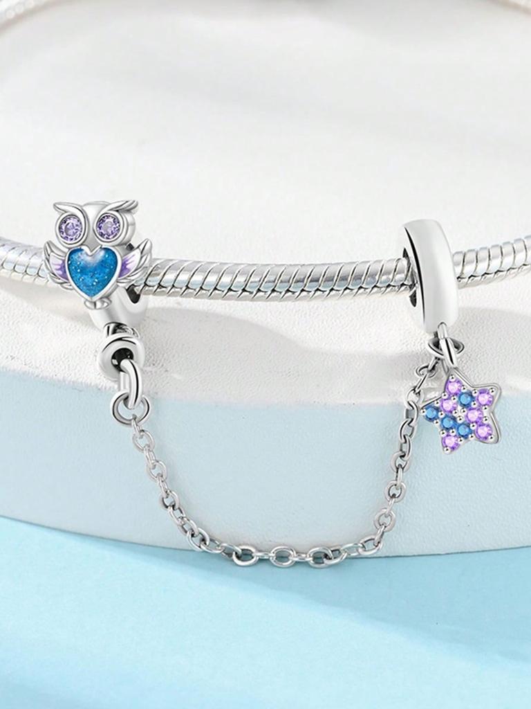 Charms Plata Copper Colors Bear Maple Leaf Safety Chains Beads Pendant For Original Bracelet For Women Diy Jewelry Love Gift