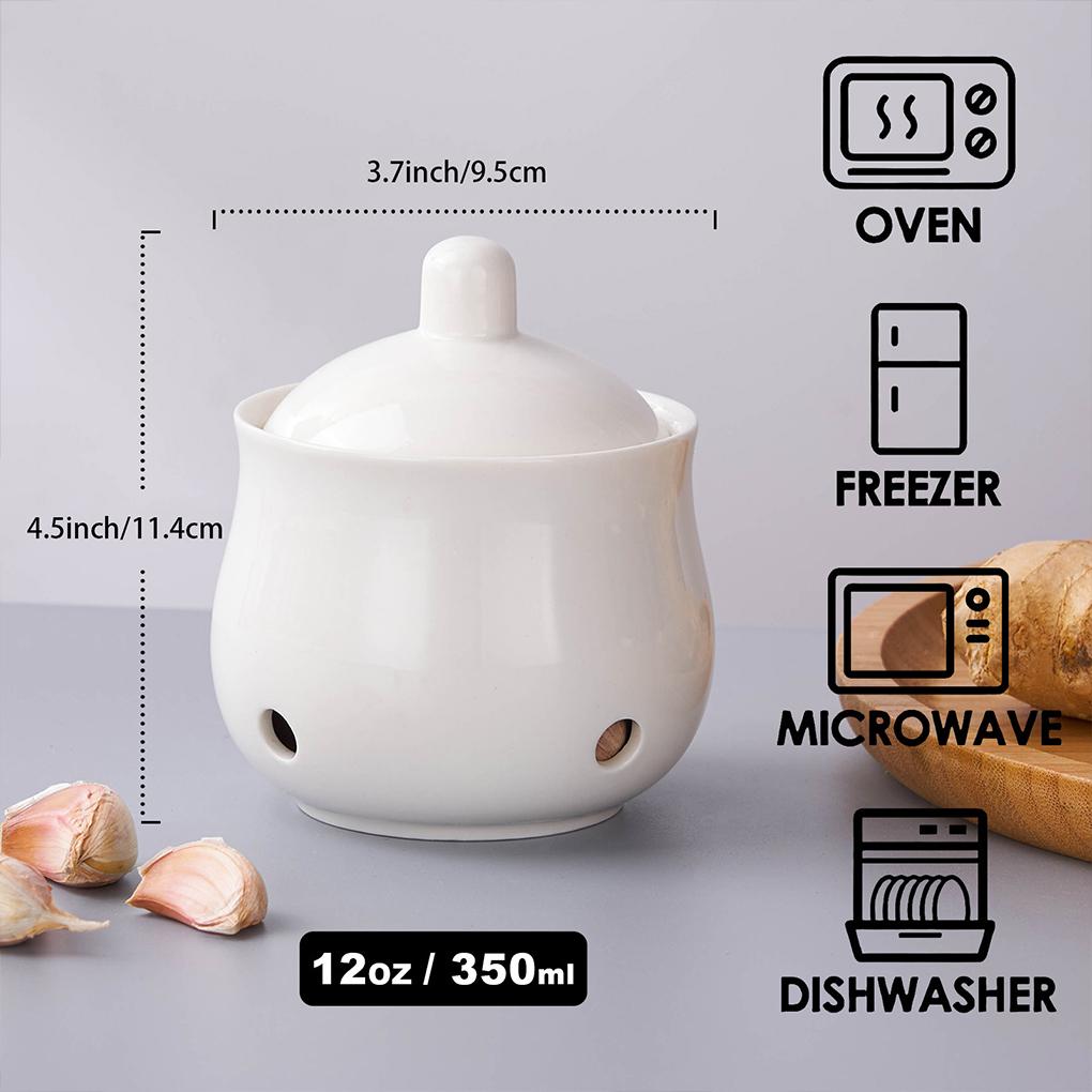 Ceramic Garlic Storage Box For Keeping Garlic Fresh Garlic Containergarlic Container Garlic Holder