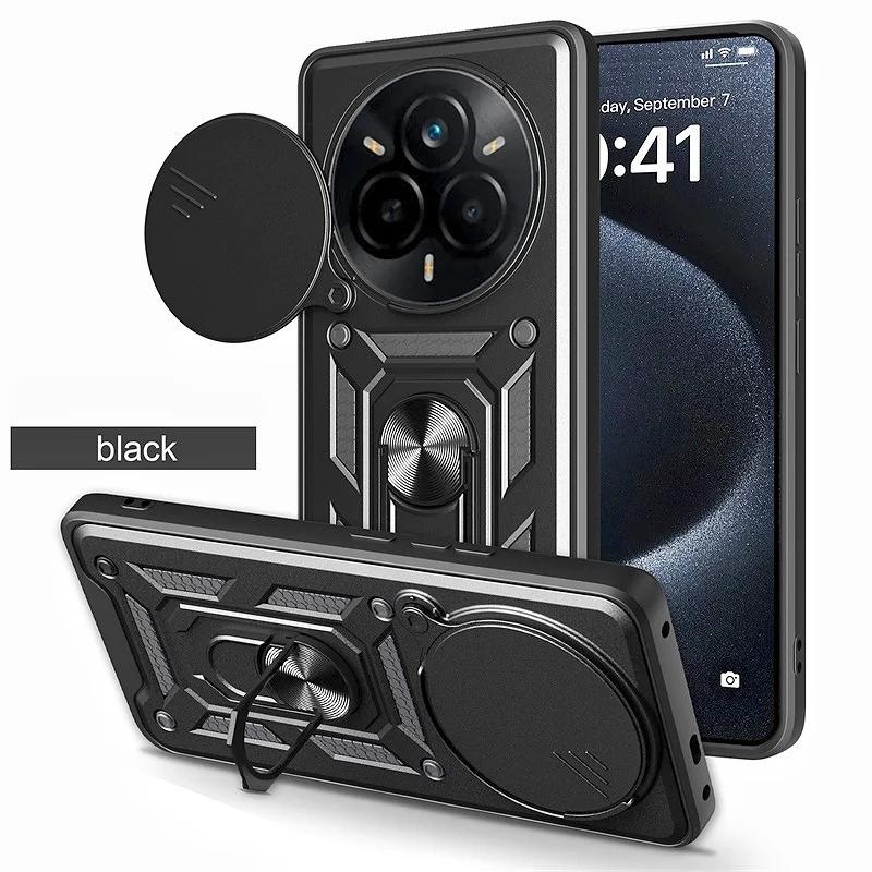 Shockproof Armor Case For Realme 14 Pro Plus 13 12 11 Pro+ 14X 12X Realme14 5G Cover Lens Protect Ring Stand Holder Coque Fundas
